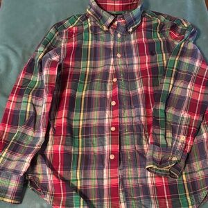Ralph Lauren Red, Green & Blue Plaid Button-Down Shirt